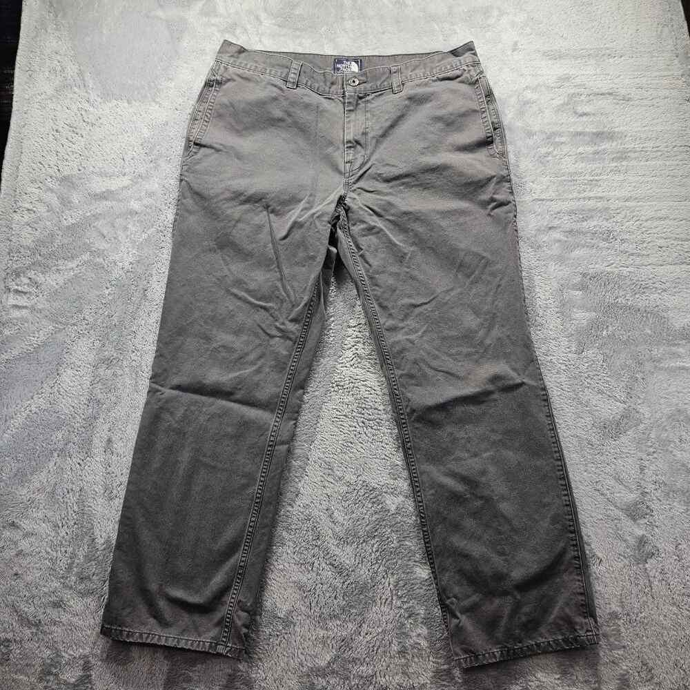 The North Face Pants Mens 38 (36x30.5) Canvas Outdoor Hiking Trousers Charcoal